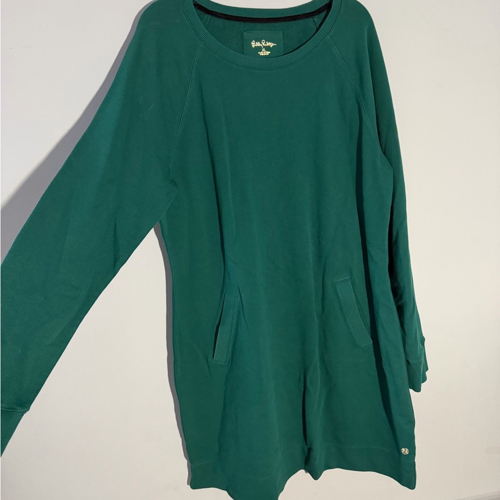 Lilly Pulitzer Teal Women's Crew Neck Sweater Dress